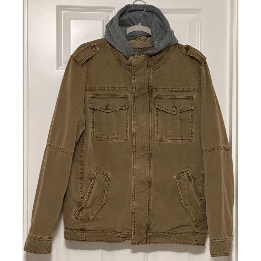 Levi’s Sherpa Lined Field Jacket Men's M Brown Barn Chore‎ Coat Removable Hood